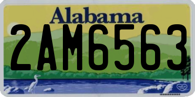 AL license plate 2AM6563