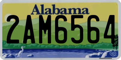 AL license plate 2AM6564