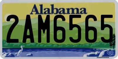 AL license plate 2AM6565