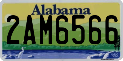 AL license plate 2AM6566