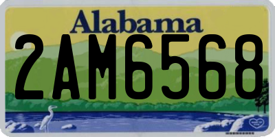 AL license plate 2AM6568