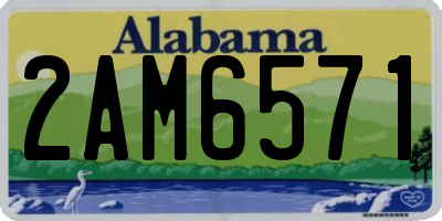 AL license plate 2AM6571