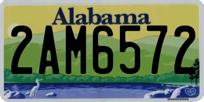 AL license plate 2AM6572