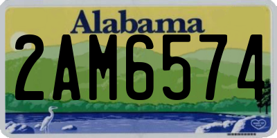 AL license plate 2AM6574