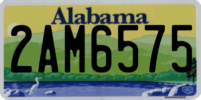 AL license plate 2AM6575