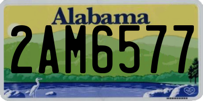 AL license plate 2AM6577