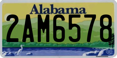 AL license plate 2AM6578