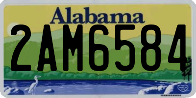 AL license plate 2AM6584