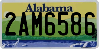 AL license plate 2AM6586