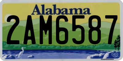 AL license plate 2AM6587