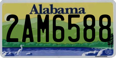 AL license plate 2AM6588