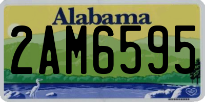 AL license plate 2AM6595