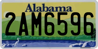 AL license plate 2AM6596