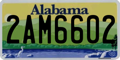 AL license plate 2AM6602