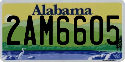AL license plate 2AM6605