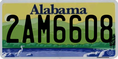 AL license plate 2AM6608