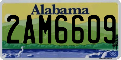 AL license plate 2AM6609