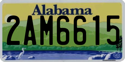 AL license plate 2AM6615