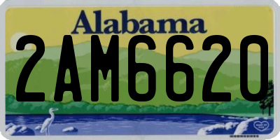 AL license plate 2AM6620