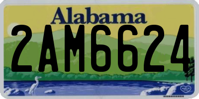 AL license plate 2AM6624