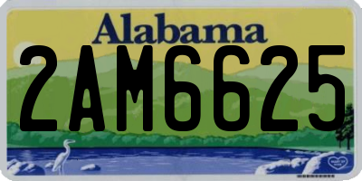 AL license plate 2AM6625