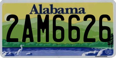 AL license plate 2AM6626