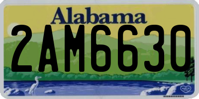 AL license plate 2AM6630