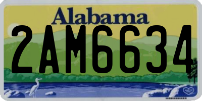 AL license plate 2AM6634