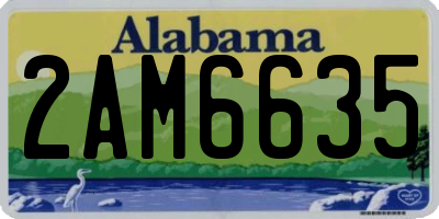 AL license plate 2AM6635