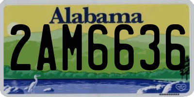 AL license plate 2AM6636