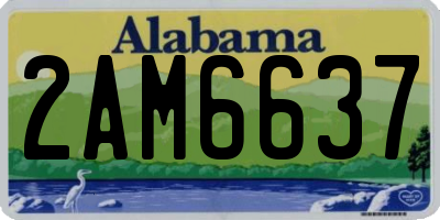 AL license plate 2AM6637