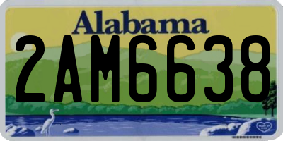 AL license plate 2AM6638