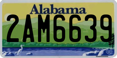 AL license plate 2AM6639