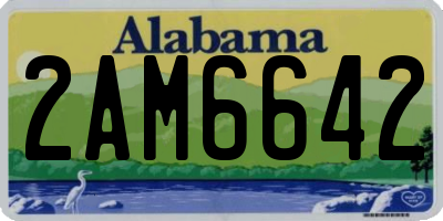 AL license plate 2AM6642