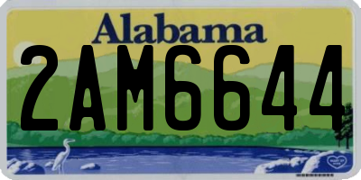 AL license plate 2AM6644