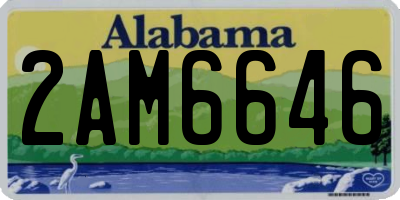 AL license plate 2AM6646