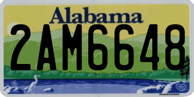 AL license plate 2AM6648