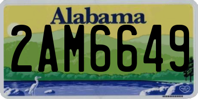AL license plate 2AM6649