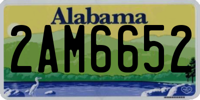 AL license plate 2AM6652