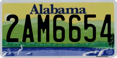 AL license plate 2AM6654