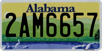 AL license plate 2AM6657