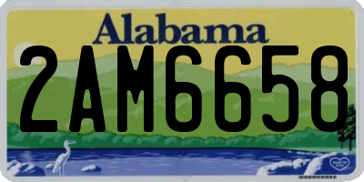 AL license plate 2AM6658