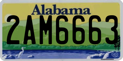 AL license plate 2AM6663