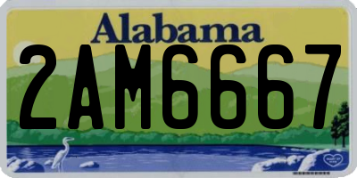 AL license plate 2AM6667