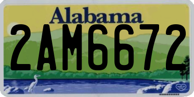 AL license plate 2AM6672