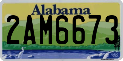 AL license plate 2AM6673