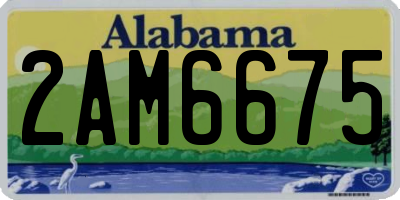 AL license plate 2AM6675