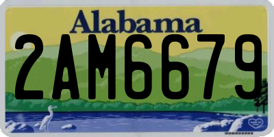 AL license plate 2AM6679