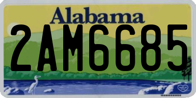 AL license plate 2AM6685