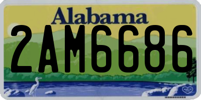AL license plate 2AM6686